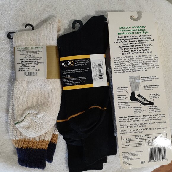 Men’s cotton socks: 4 pair - , Burlington, Auro Gold toe - Picture 5 of 5
